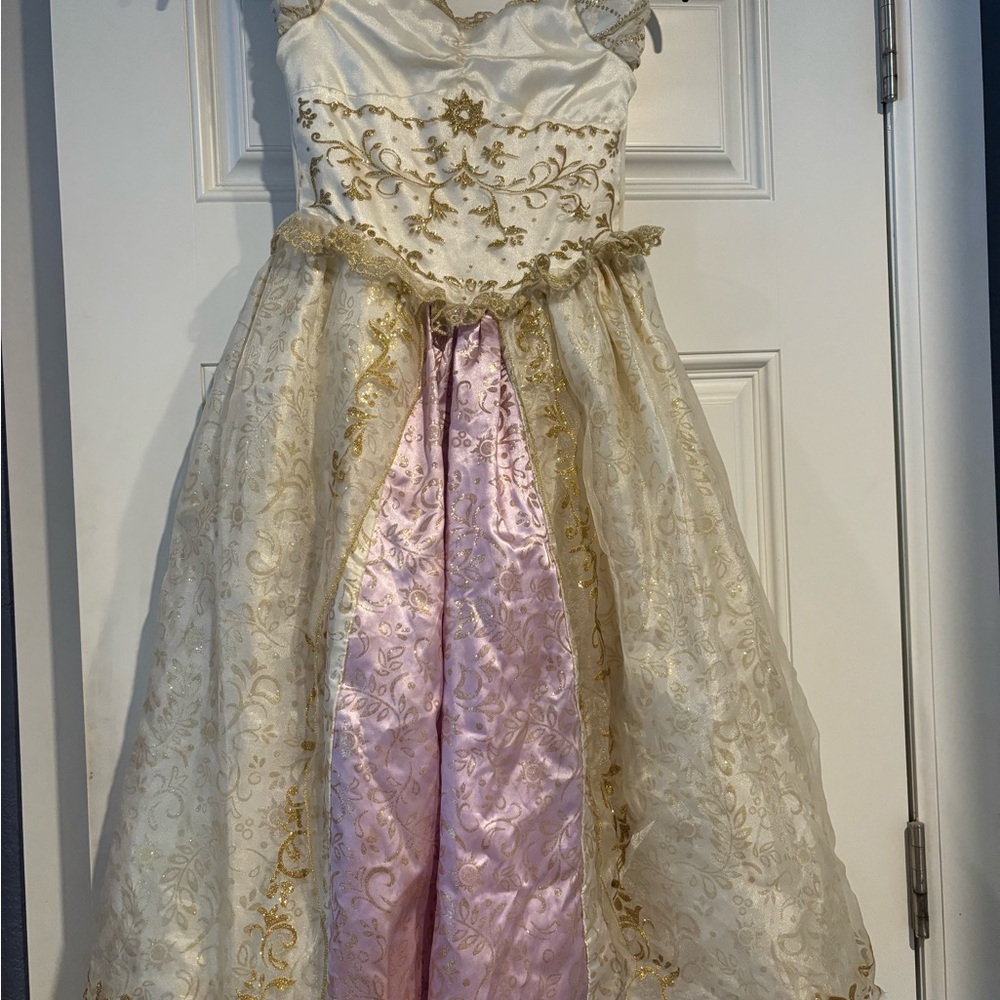 Disney Princess Dress in Gold and Pink Rapunzel’s wedding dress